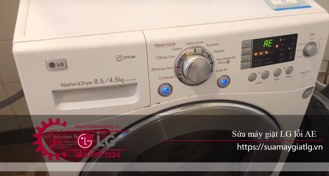 Máy giặt LG lỗi AE